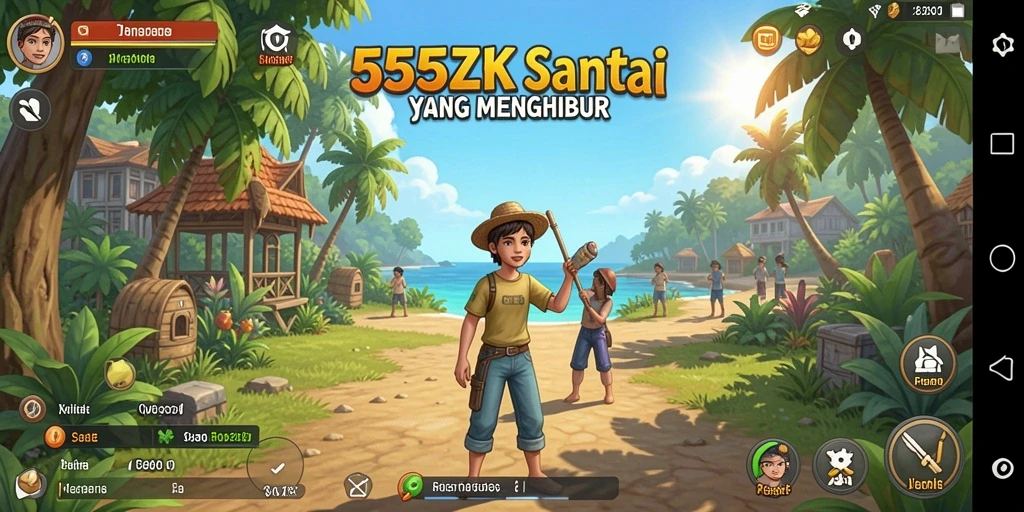 Tangkapan layar utama 555ZK menampilkan gameplay santai yang mengasyikkan.