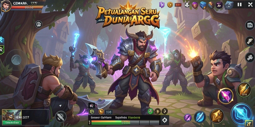 Screenshot gameplay CEMARA777 yang menampilkan pertempuran seru dalam dunia ARPG.