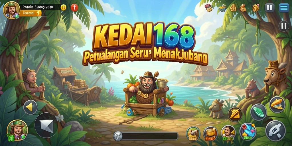 Tampilan gameplay seru dari KEDAI168, menjelajahi dunia petualangan.