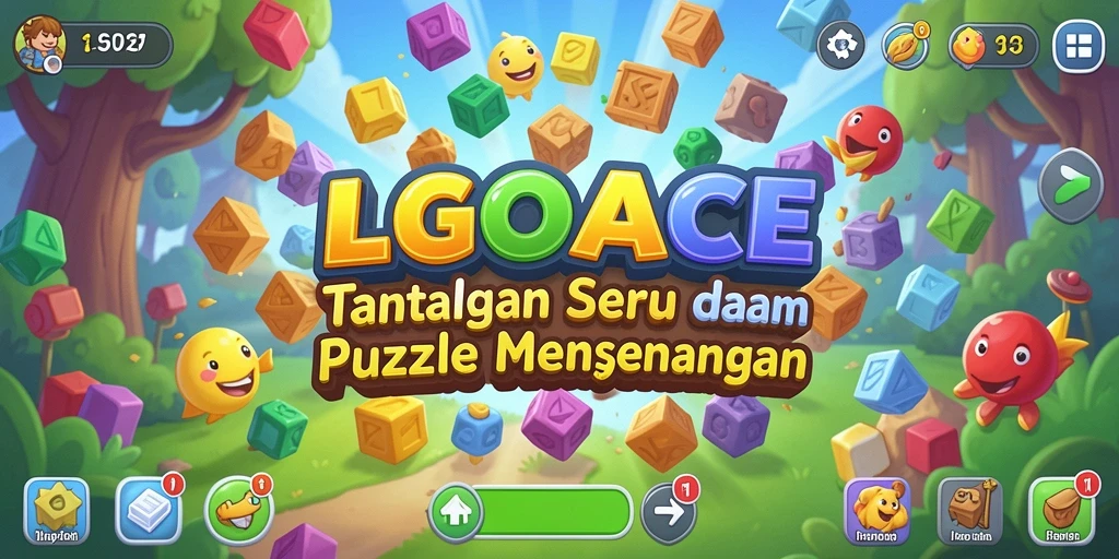 Tangkapan layar permainan LGOACE menampilkan gameplay teka-teki yang menantang.