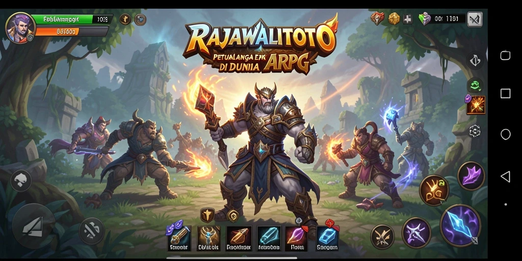 Tampilan gameplay seru di dunia ARPG RAJAWALITOTO.