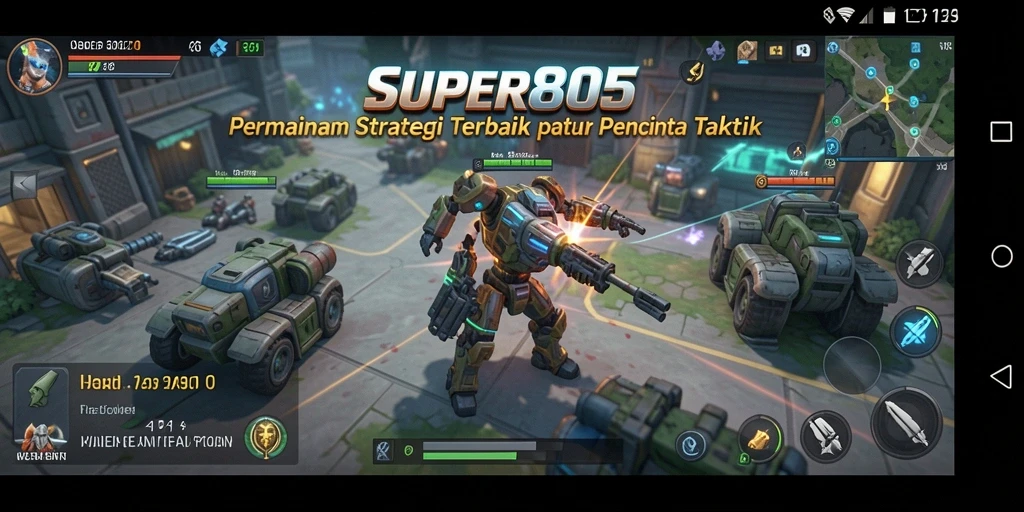 Tampilan gameplay <strong>SUPER805</strong> yang menampilkan aksi strategi mendebarkan.
