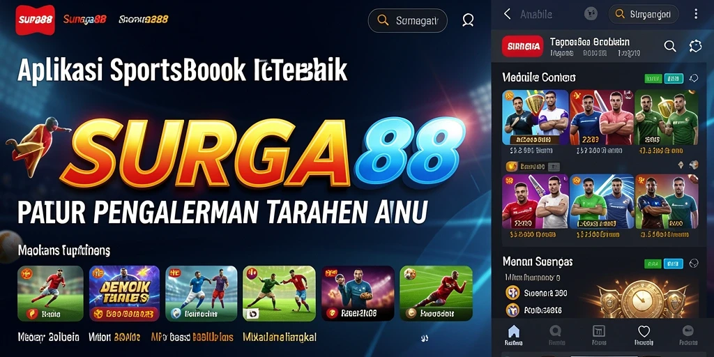 Screenshot utama SURGA88 menampilkan fitur taruhan interaktif.